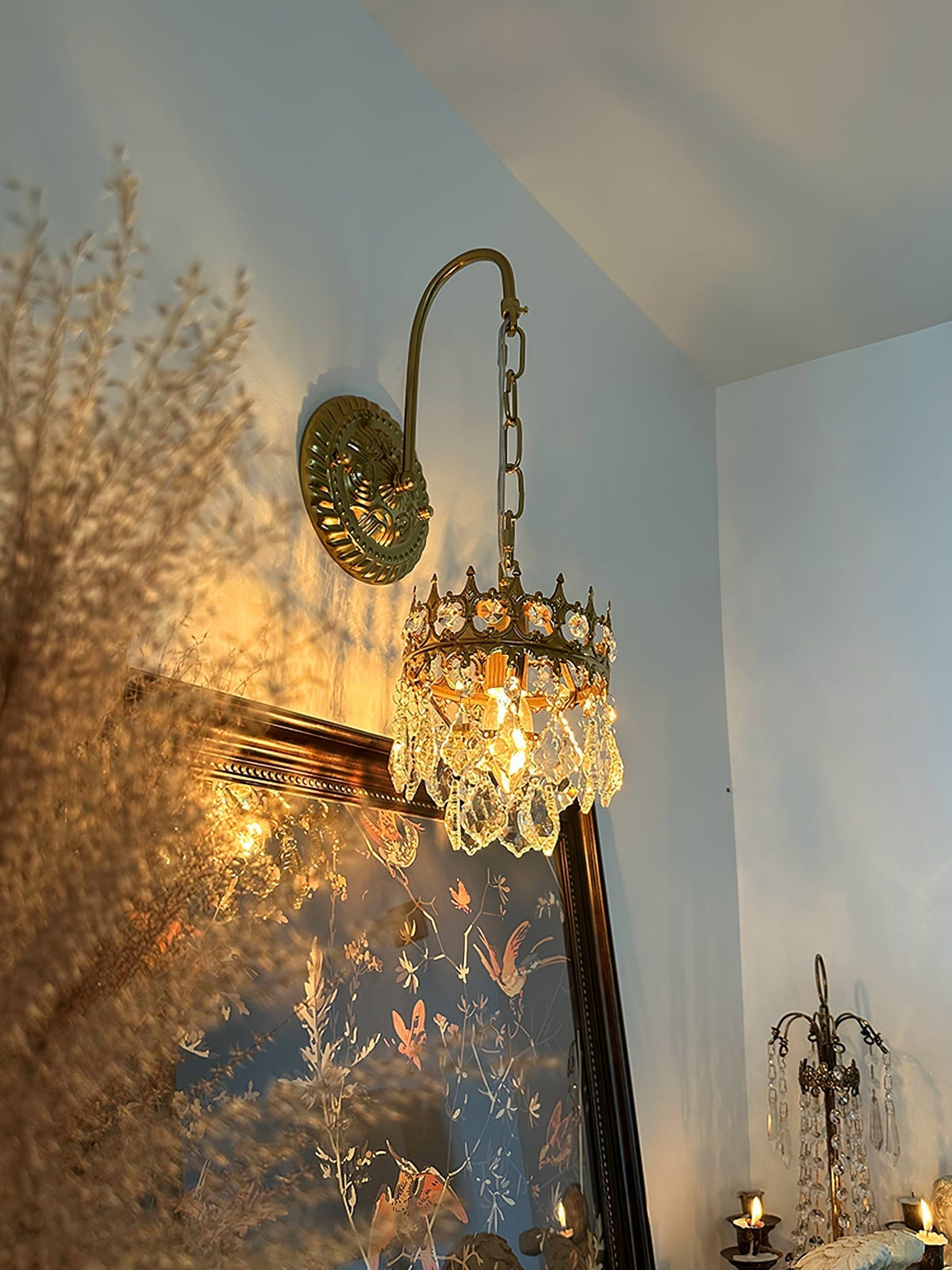 Ivmarila Nordic Art Crown Crystal Sconce Wall lamp