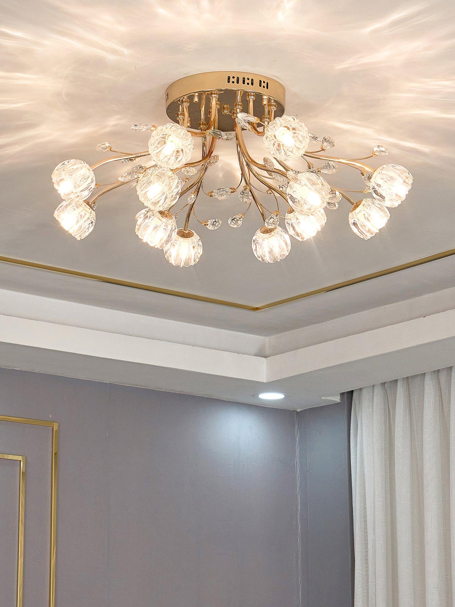 Elyinira Postmodern Luxury Flower Crystal Ceiling Light