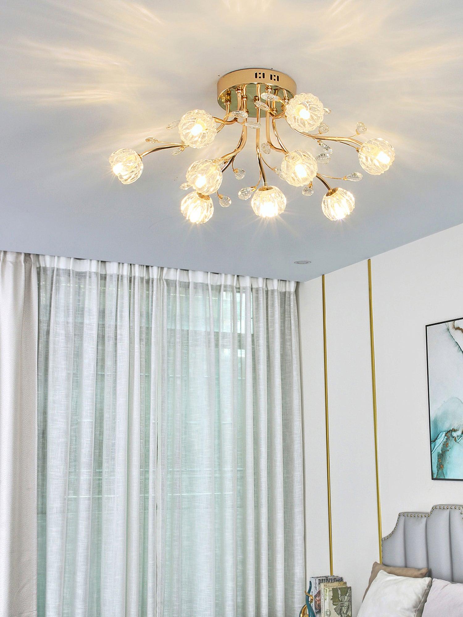 Elyinira Postmodern Luxury Flower Crystal Ceiling Light