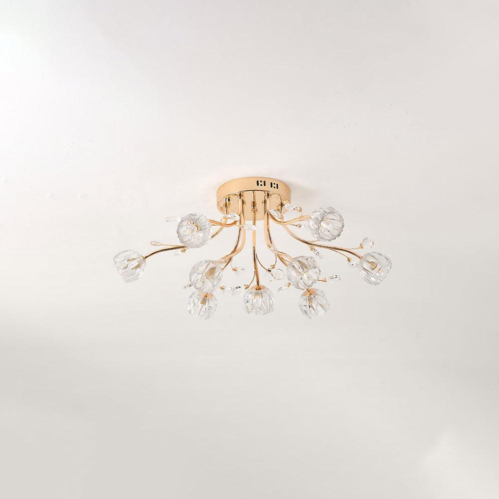 Elyinira Postmodern Luxury Flower Crystal Ceiling Light