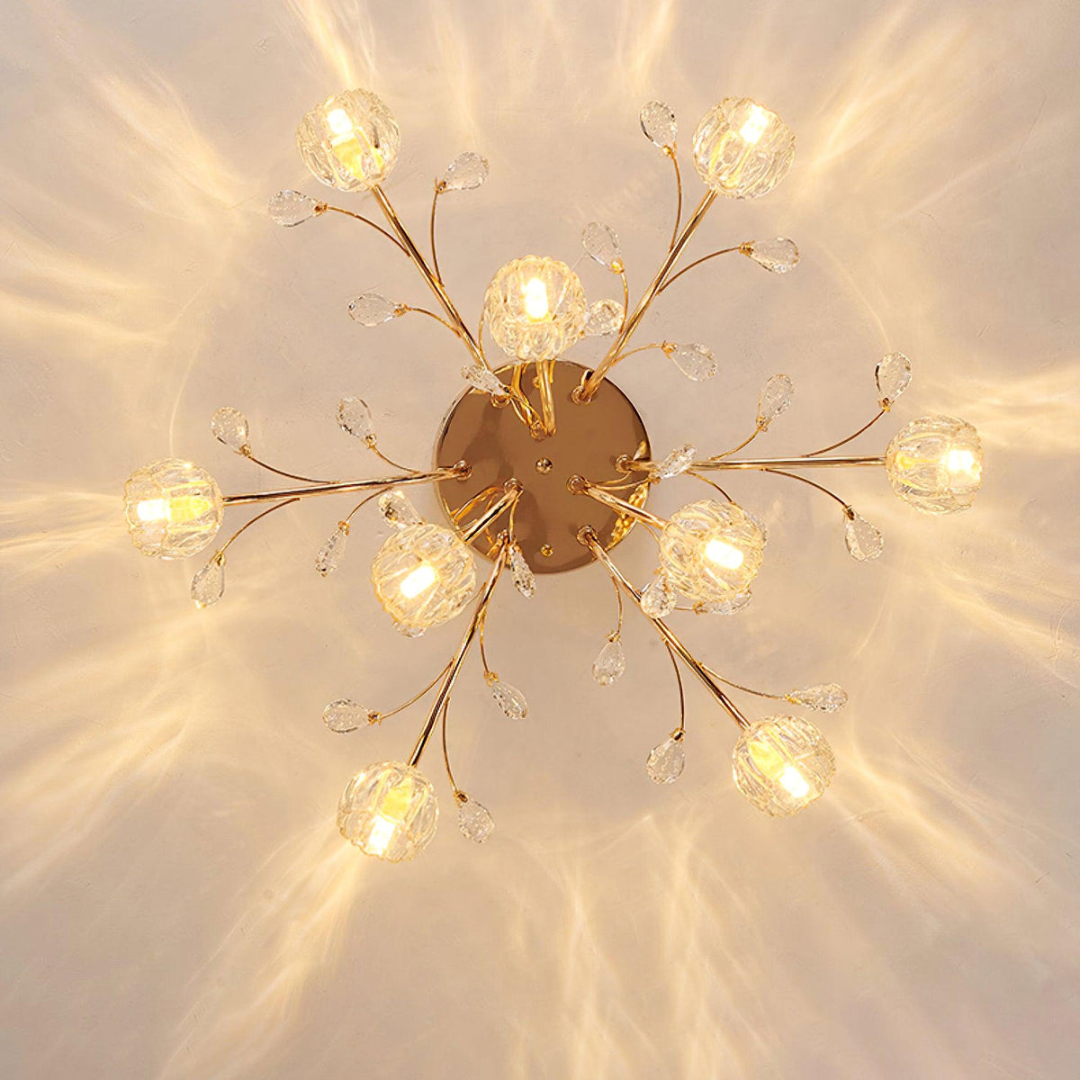 Elyinira Postmodern Luxury Flower Crystal Ceiling Light