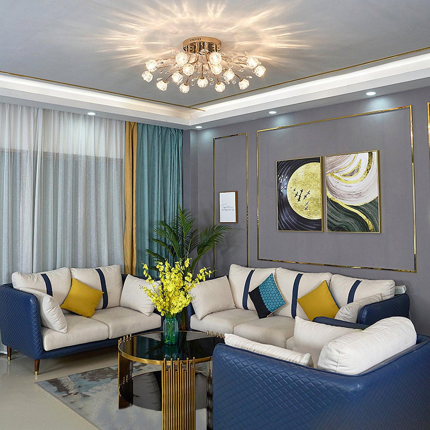 Elyinira Postmodern Luxury Flower Crystal Ceiling Light
