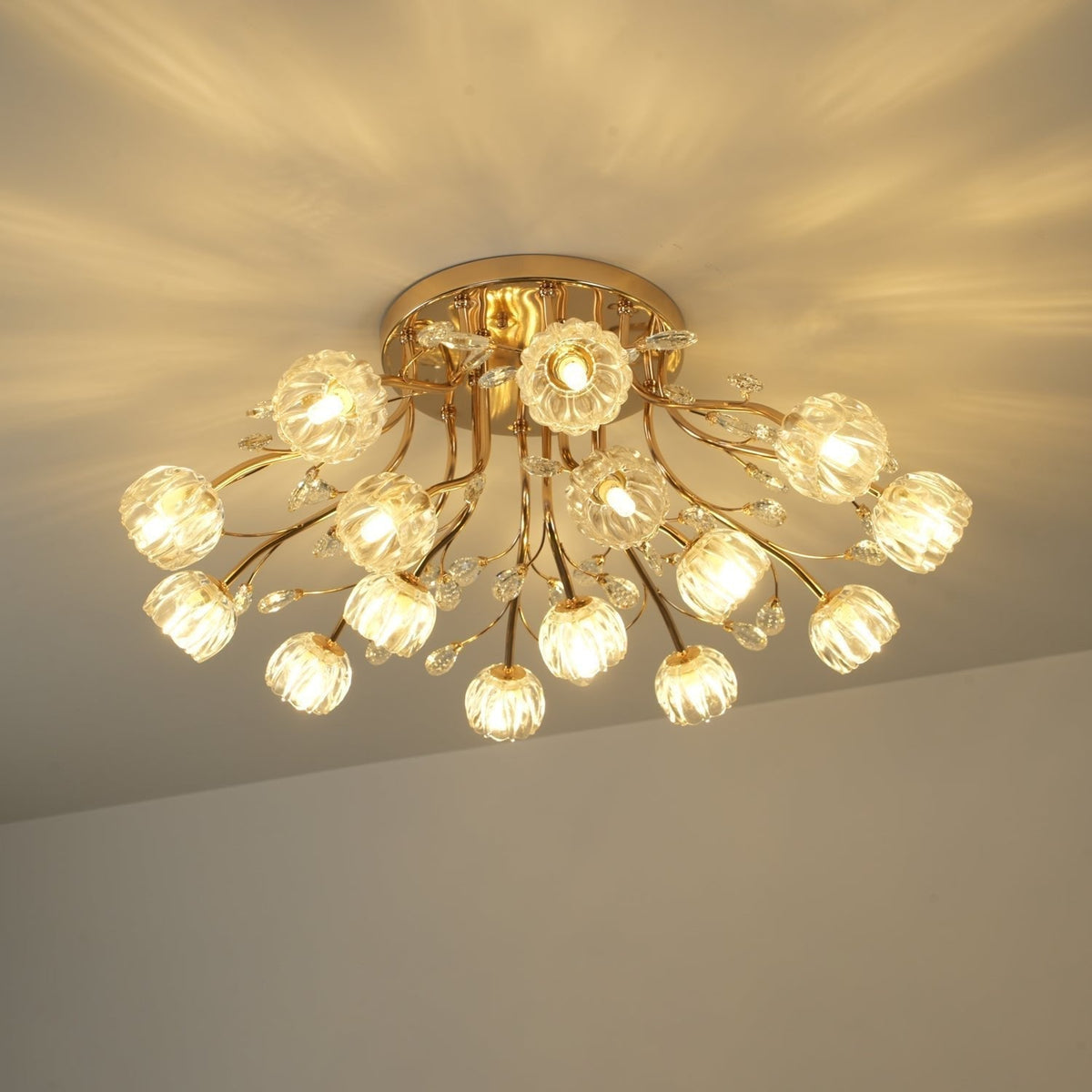 Elyinira Postmodern Luxury Flower Crystal Ceiling Light