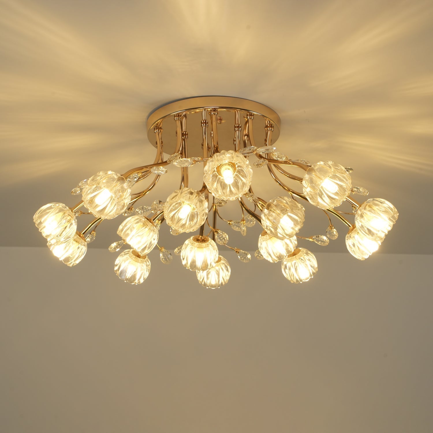 Elyinira Postmodern Luxury Flower Crystal Ceiling Light