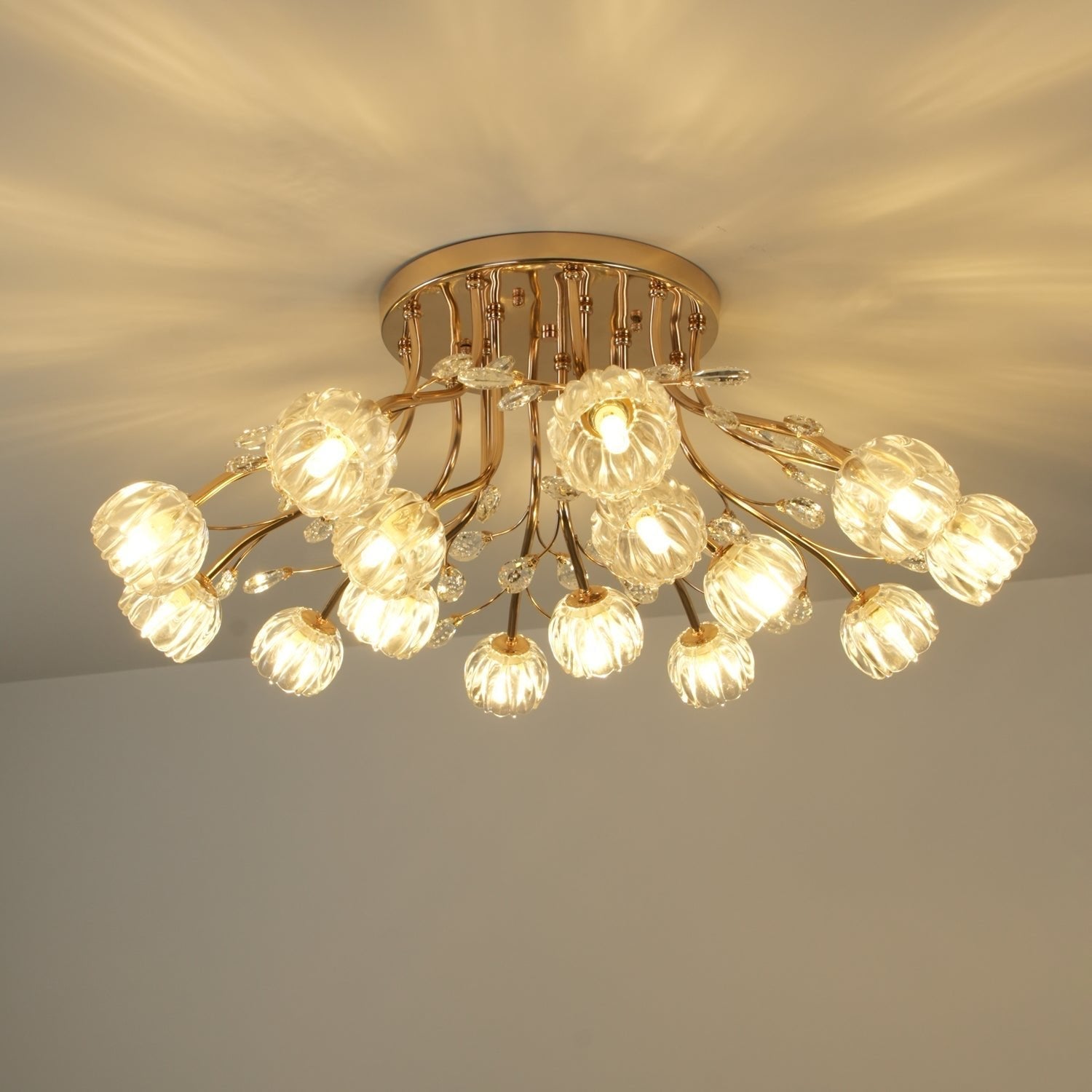 Elyinira Postmodern Luxury Flower Crystal Ceiling Light