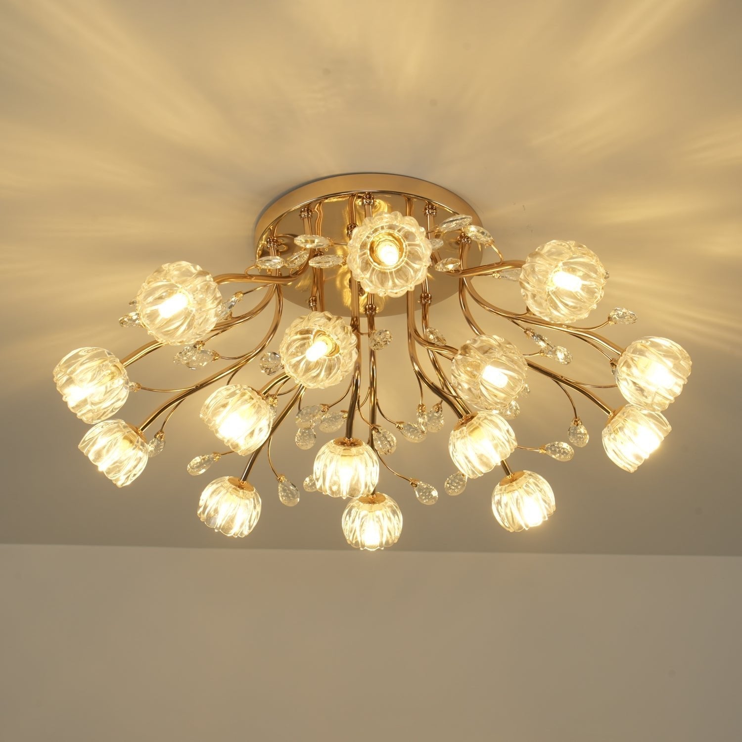 Elyinira Postmodern Luxury Flower Crystal Ceiling Light