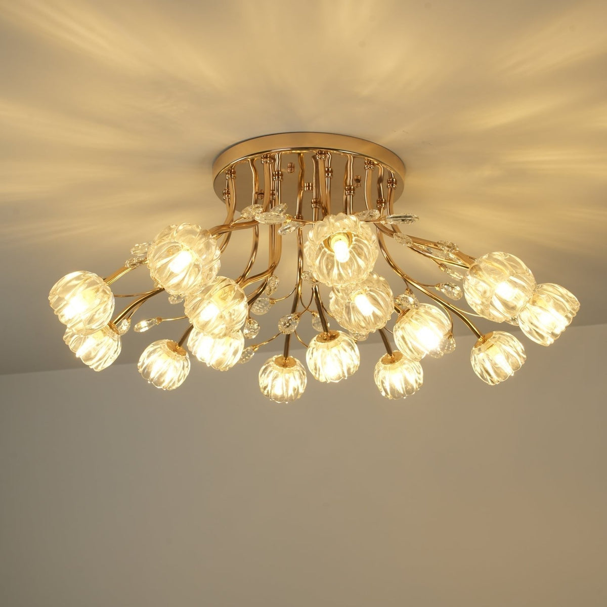 Elyinira Postmodern Luxury Flower Crystal Ceiling Light