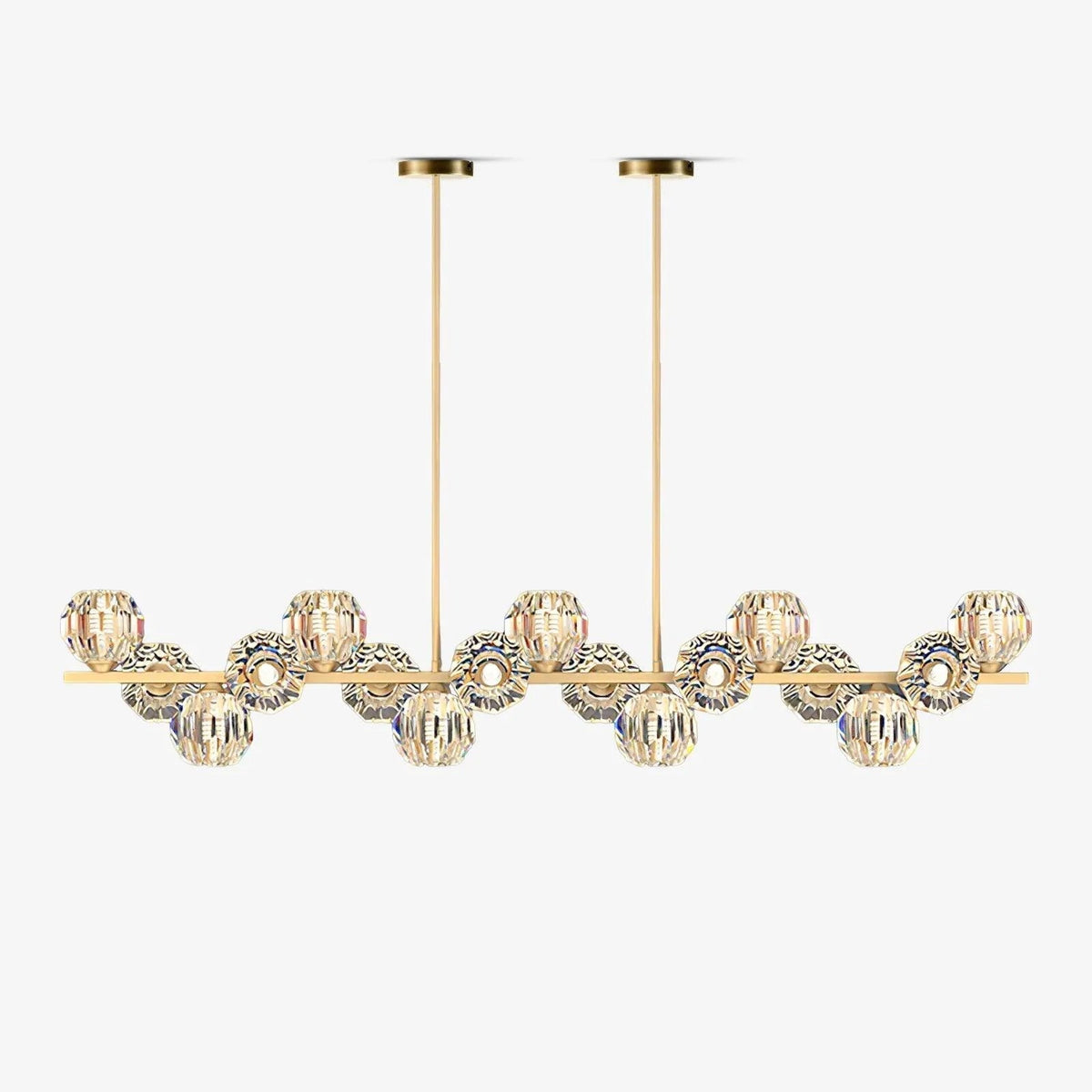 Drivel Postmodern Luxury Ball Brass Crystal Glass Chandelier