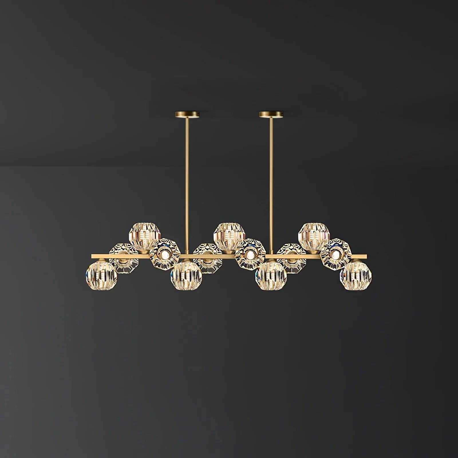 Drivel Postmodern Luxury Ball Brass Crystal Glass Chandelier