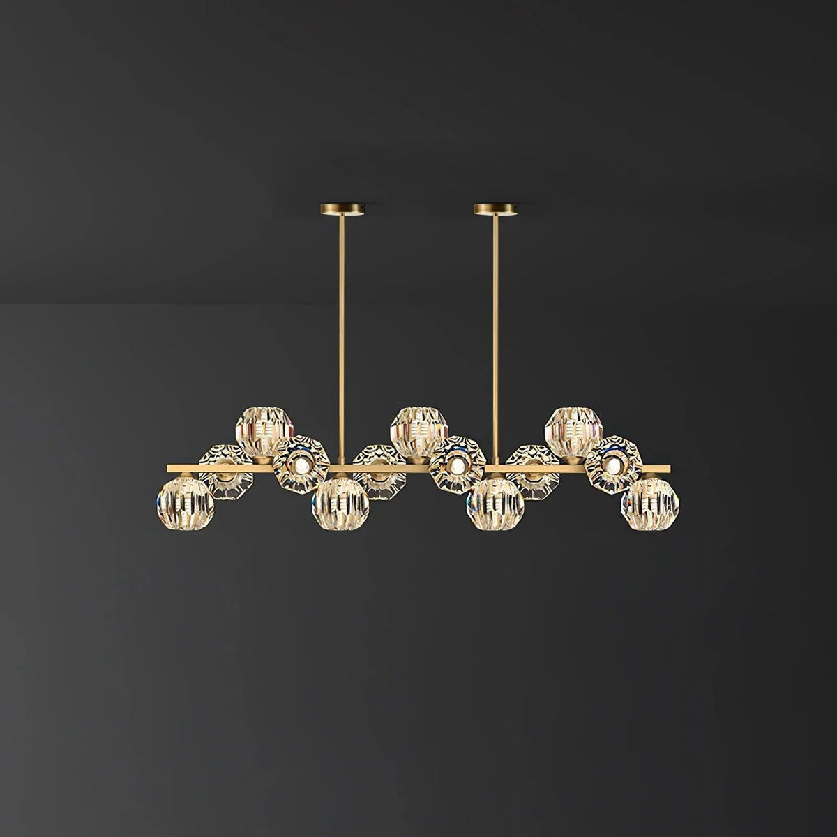 Celisella Crystal Glass Ball Chandelier