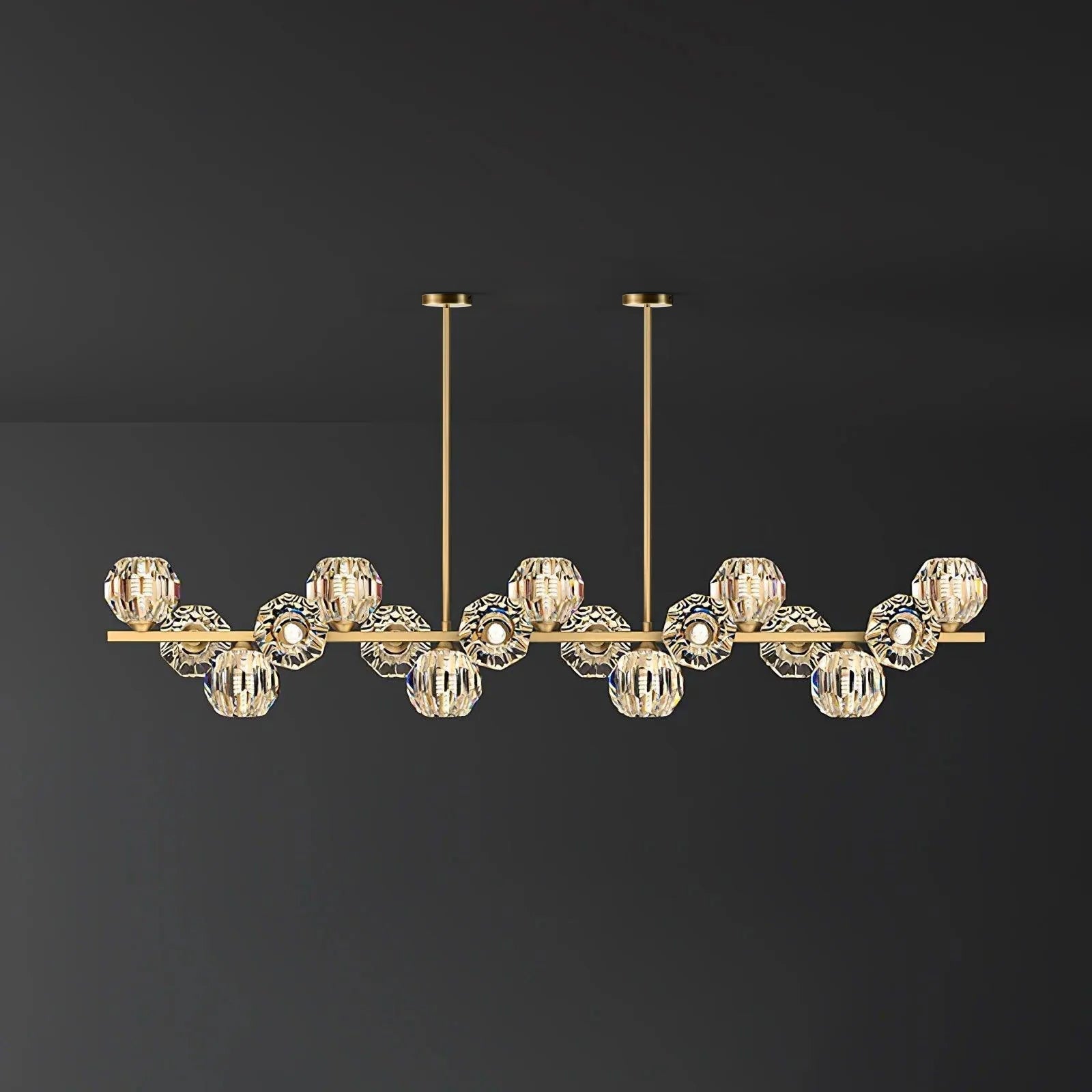 Drivel Postmodern Luxury Ball Brass Crystal Glass Chandelier