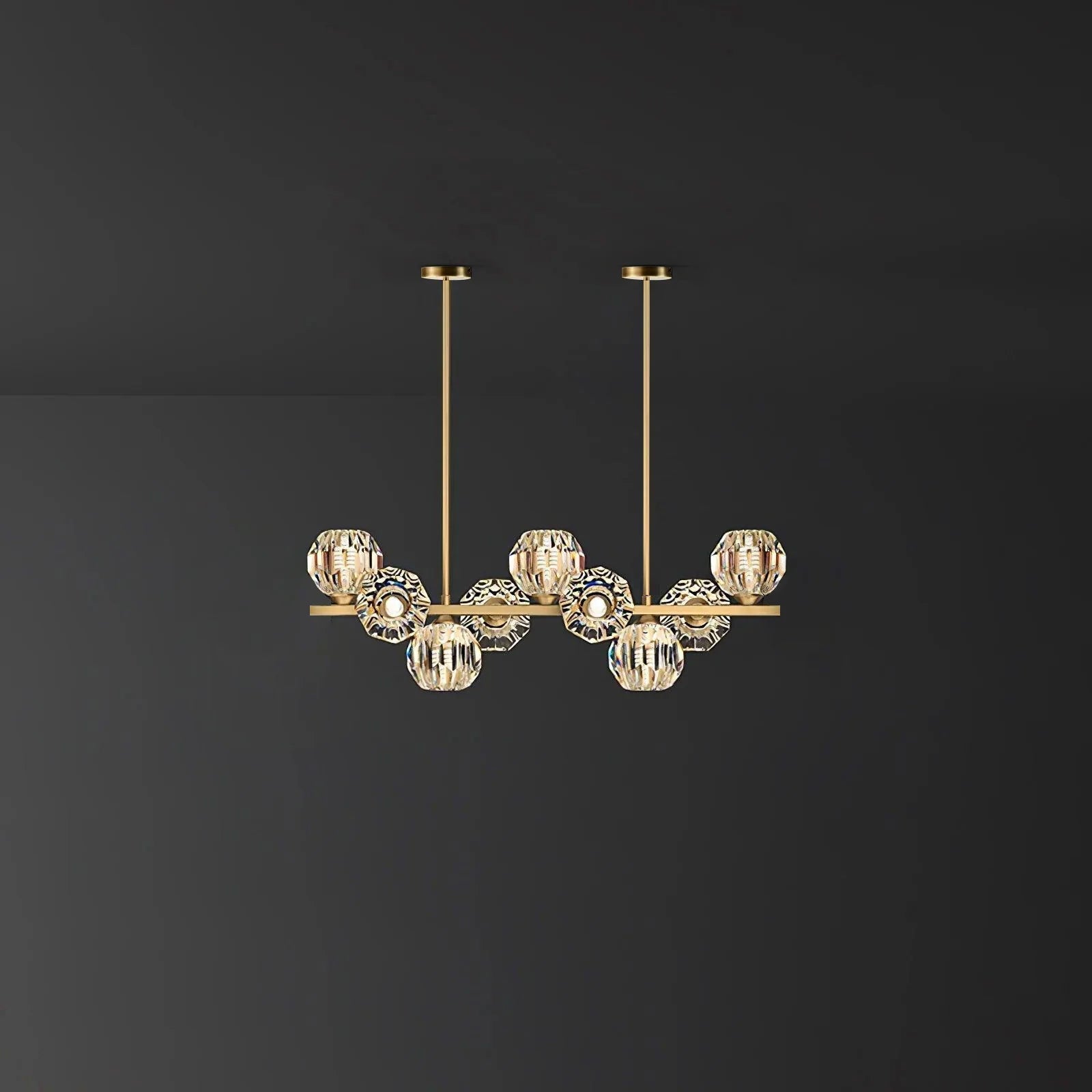 Drivel Postmodern Luxury Ball Brass Crystal Glass Chandelier