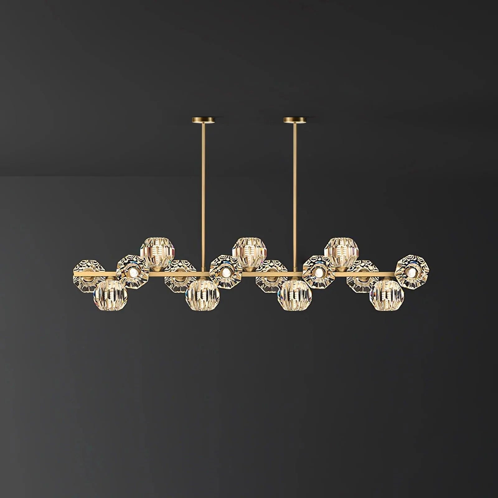 Drivel Postmodern Luxury Ball Brass Crystal Glass Chandelier