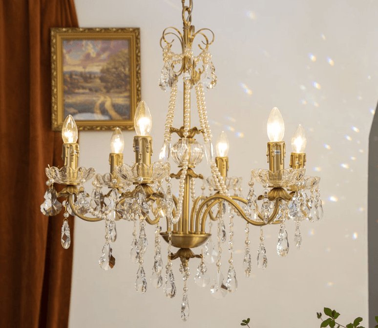 Elyeriel Chandelier Crystal Pearl