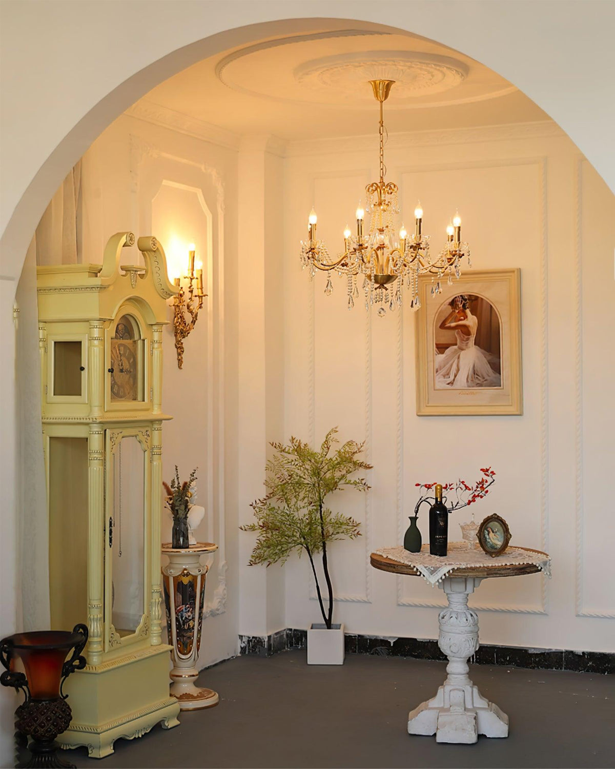 Elyeriel Chandelier Crystal Pearl