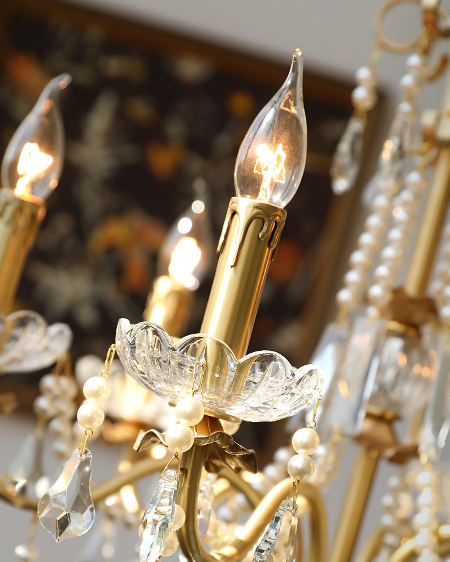 Elyeriel Chandelier Crystal Pearl