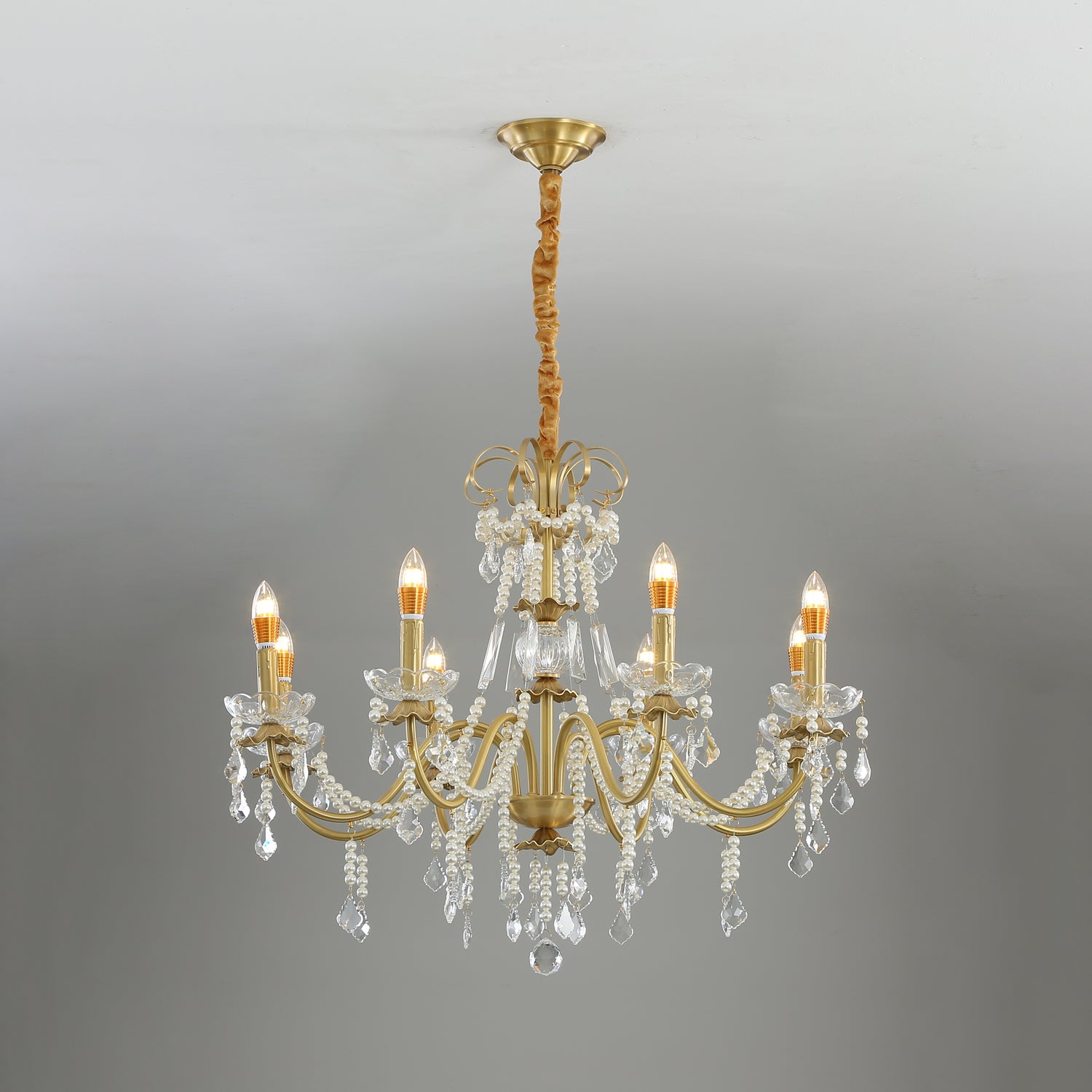Elyeriel Chandelier Crystal Pearl