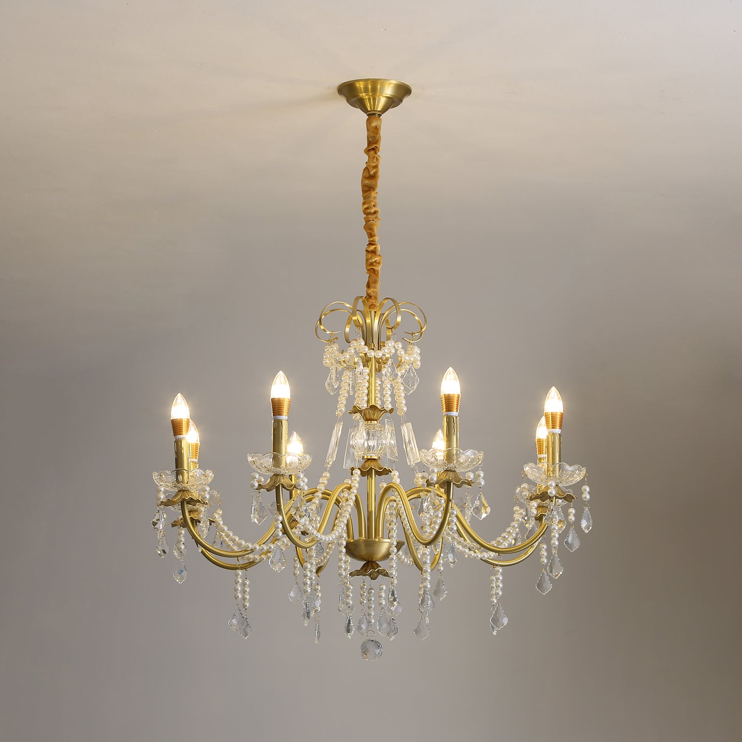 Elyeriel Chandelier Crystal Pearl