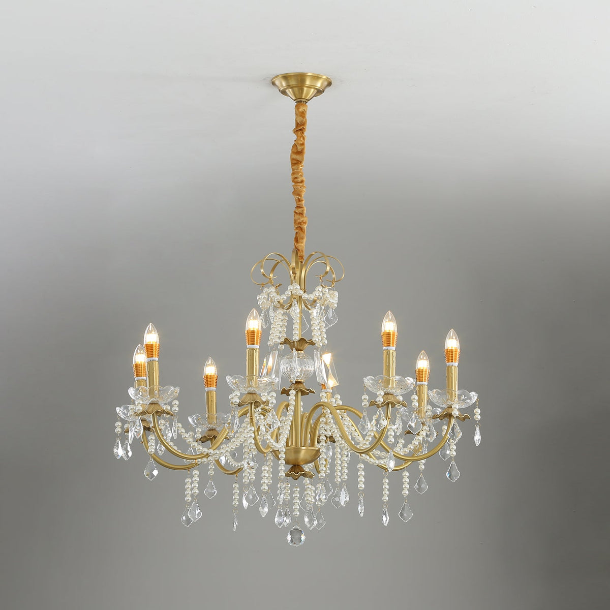 Elyeriel Chandelier Crystal Pearl