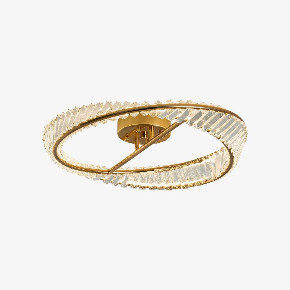 Elyaniella Ceiling Light Crystal Rings Stainless Steel