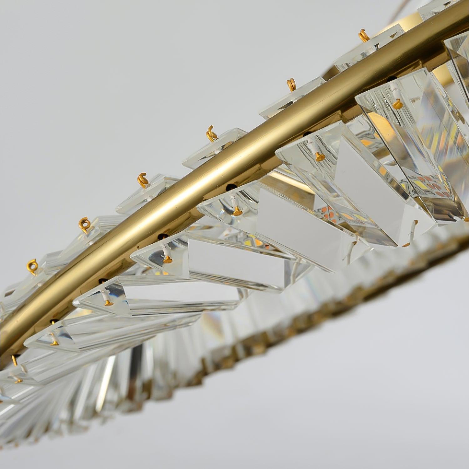 Elyaniella Ceiling Light Crystal Rings Stainless Steel