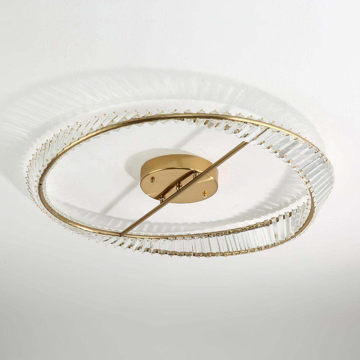 Elyaniella Ceiling Light Crystal Rings Stainless Steel