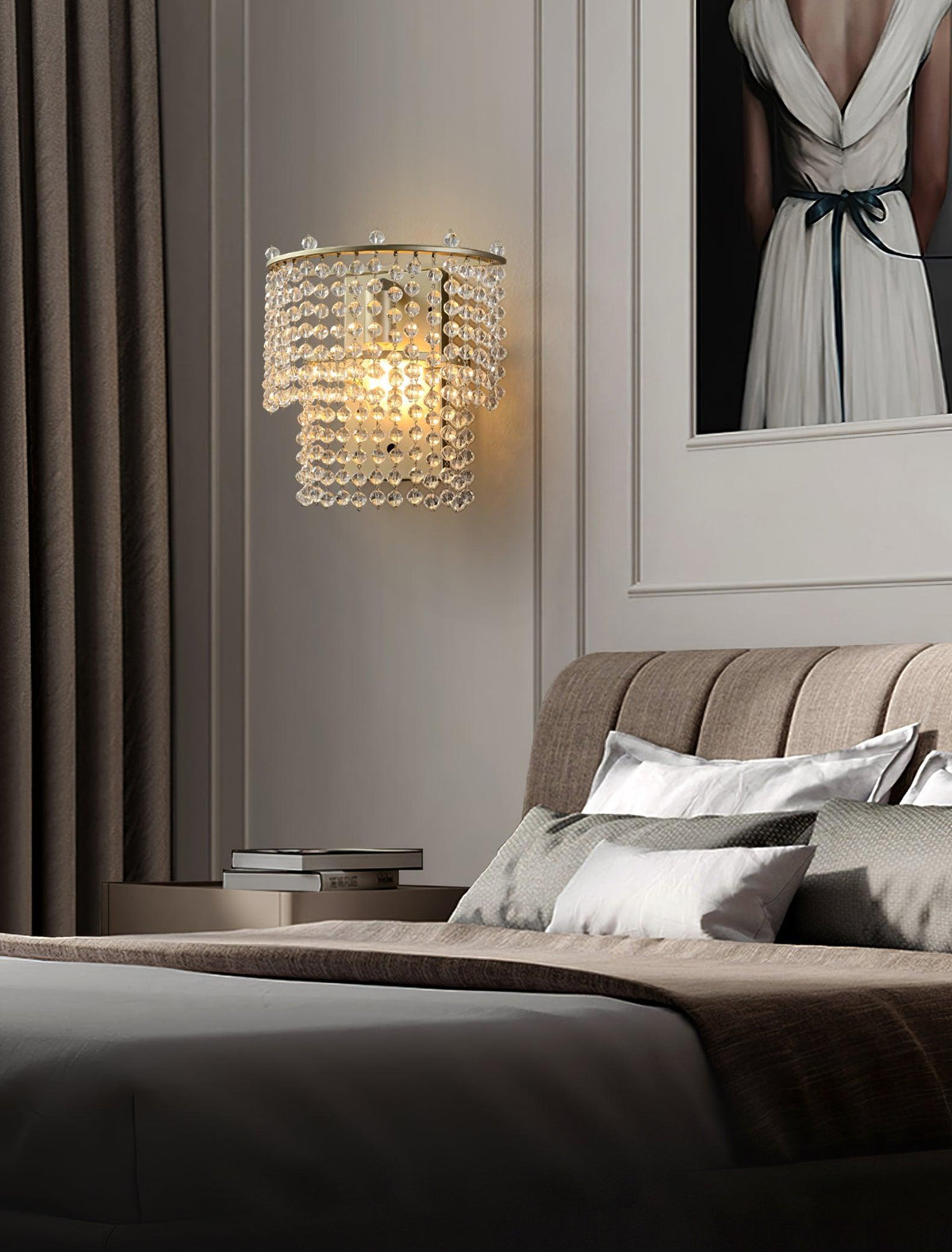 Cyranise Crystal Waterfall Wall Light
