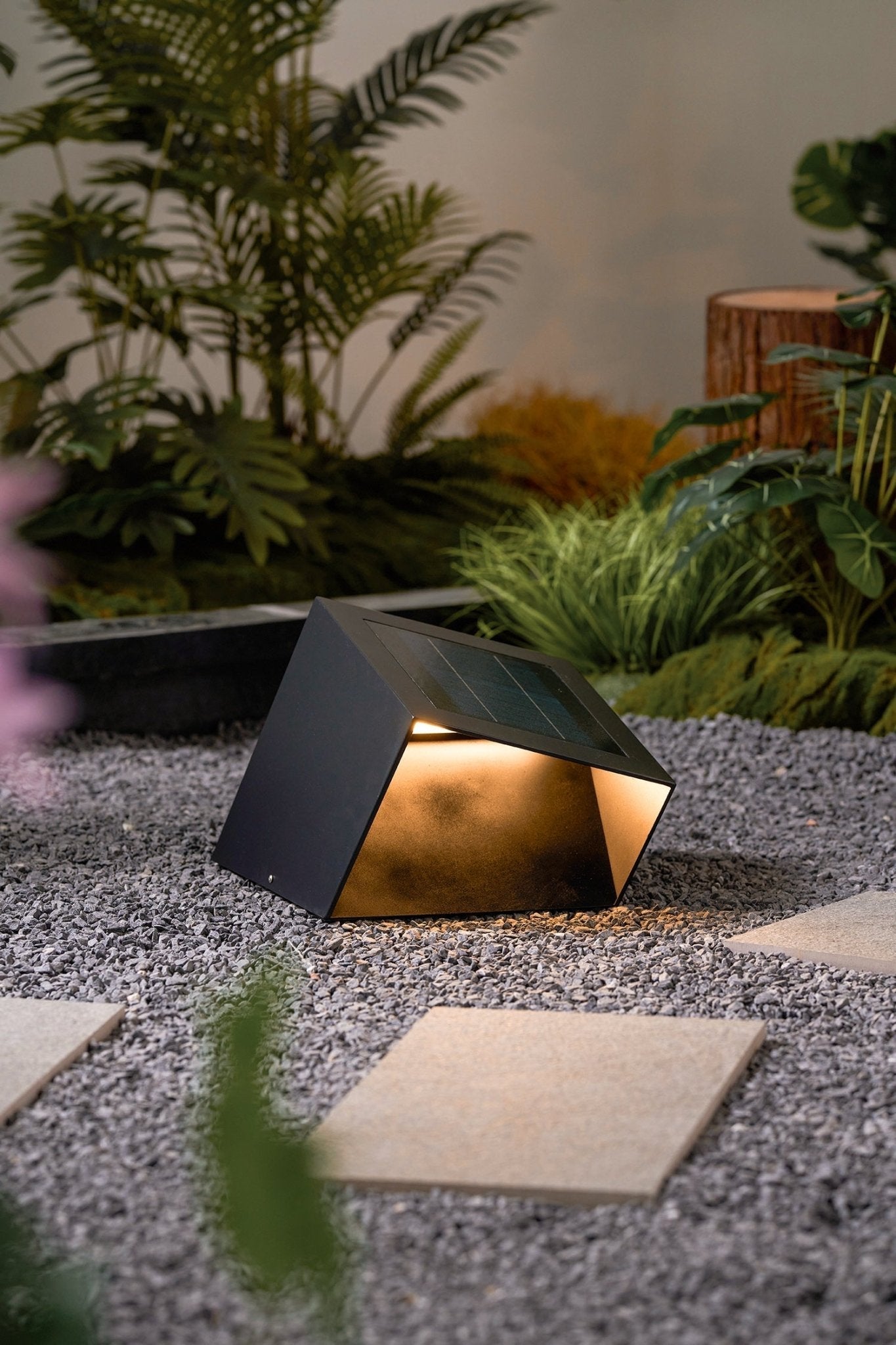 Evsore Unique Cube Garden Solar Outdoor Light