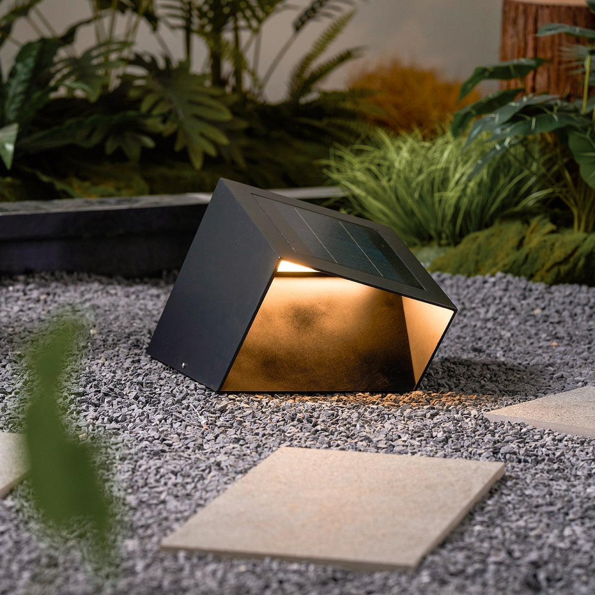 Evsore Unique Cube Garden Solar Outdoor Light
