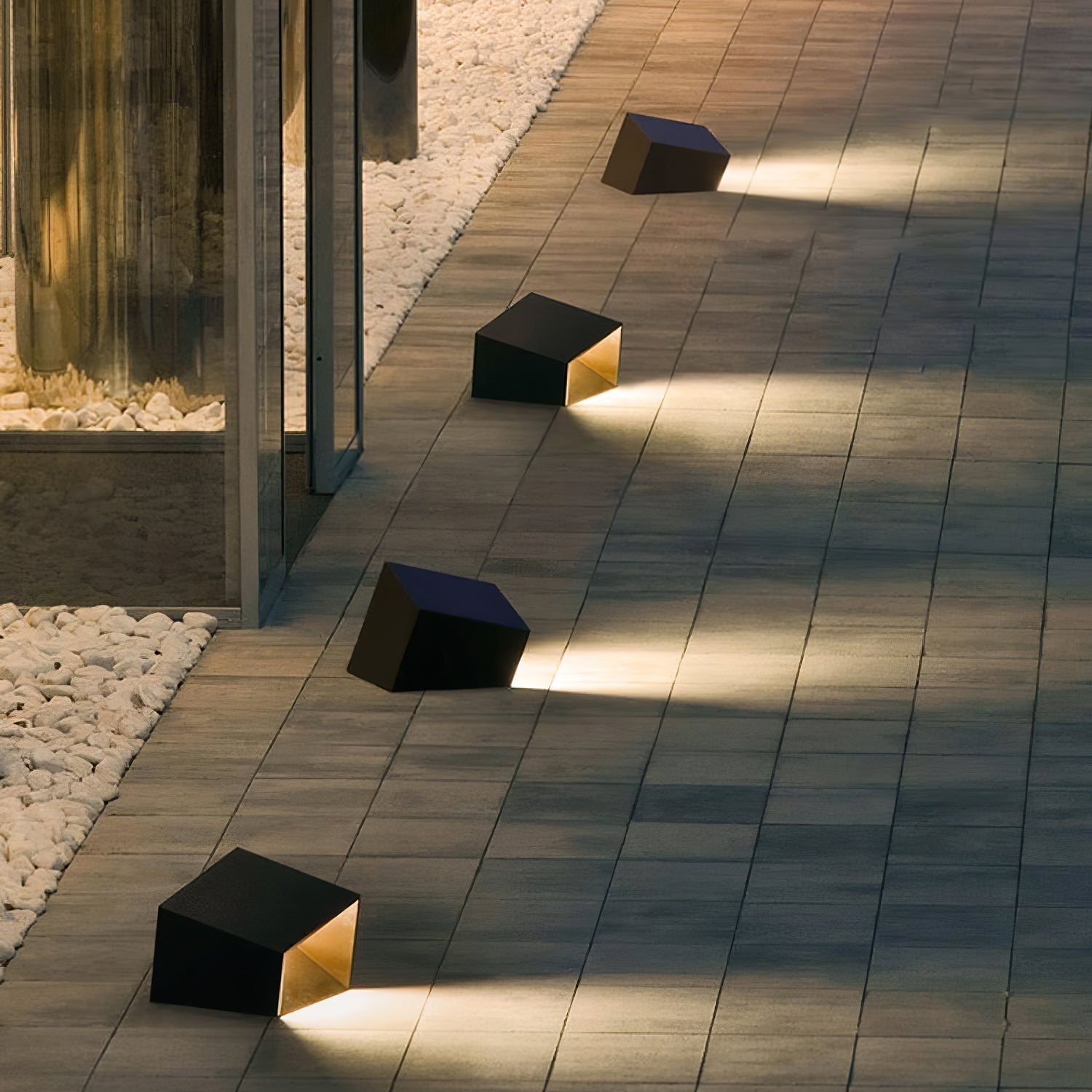 Evsore Unique Cube Garden Solar Outdoor Light