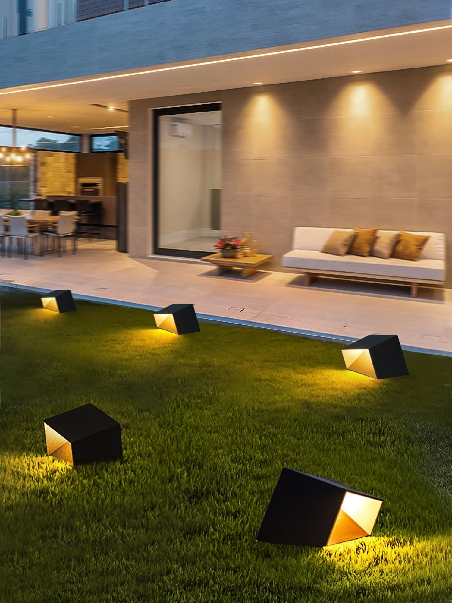 Evsore Unique Cube Garden Solar Outdoor Light