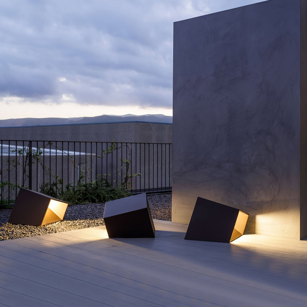 Evsore Unique Cube Garden Solar Outdoor Light