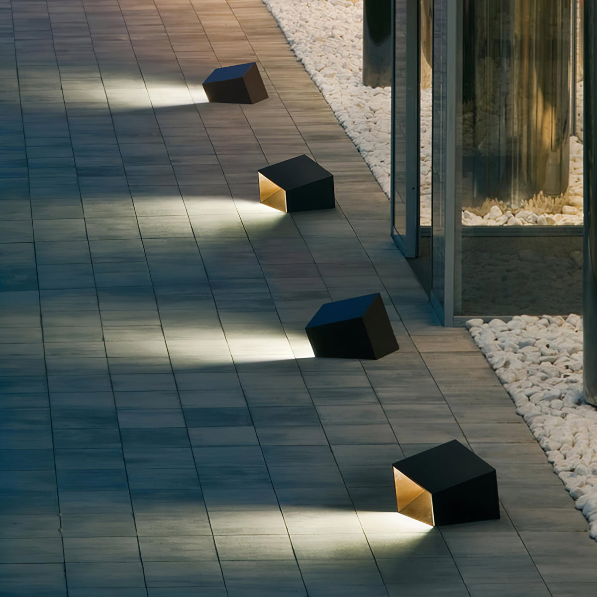 Evsore Unique Cube Garden Solar Outdoor Light