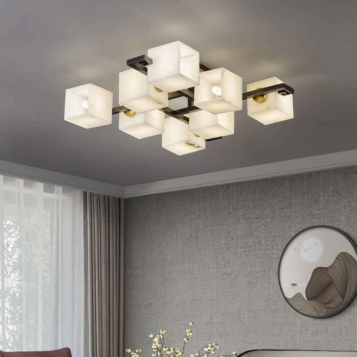 Kaelen Alabaster Ceiling Light