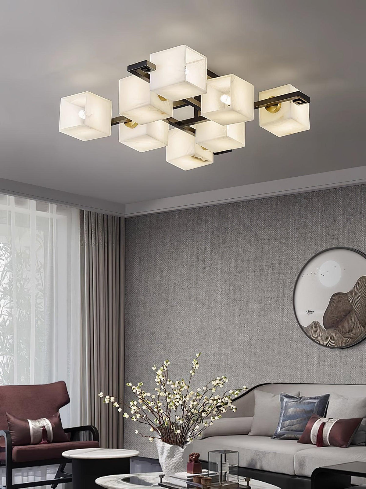 Kaelen Alabaster Ceiling Light