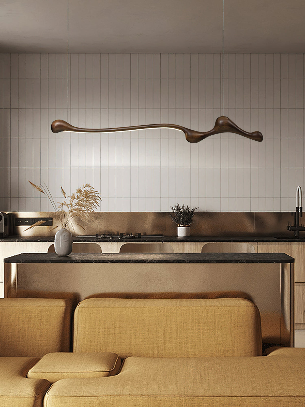 Alenor Wood Retro Pendant Lamp