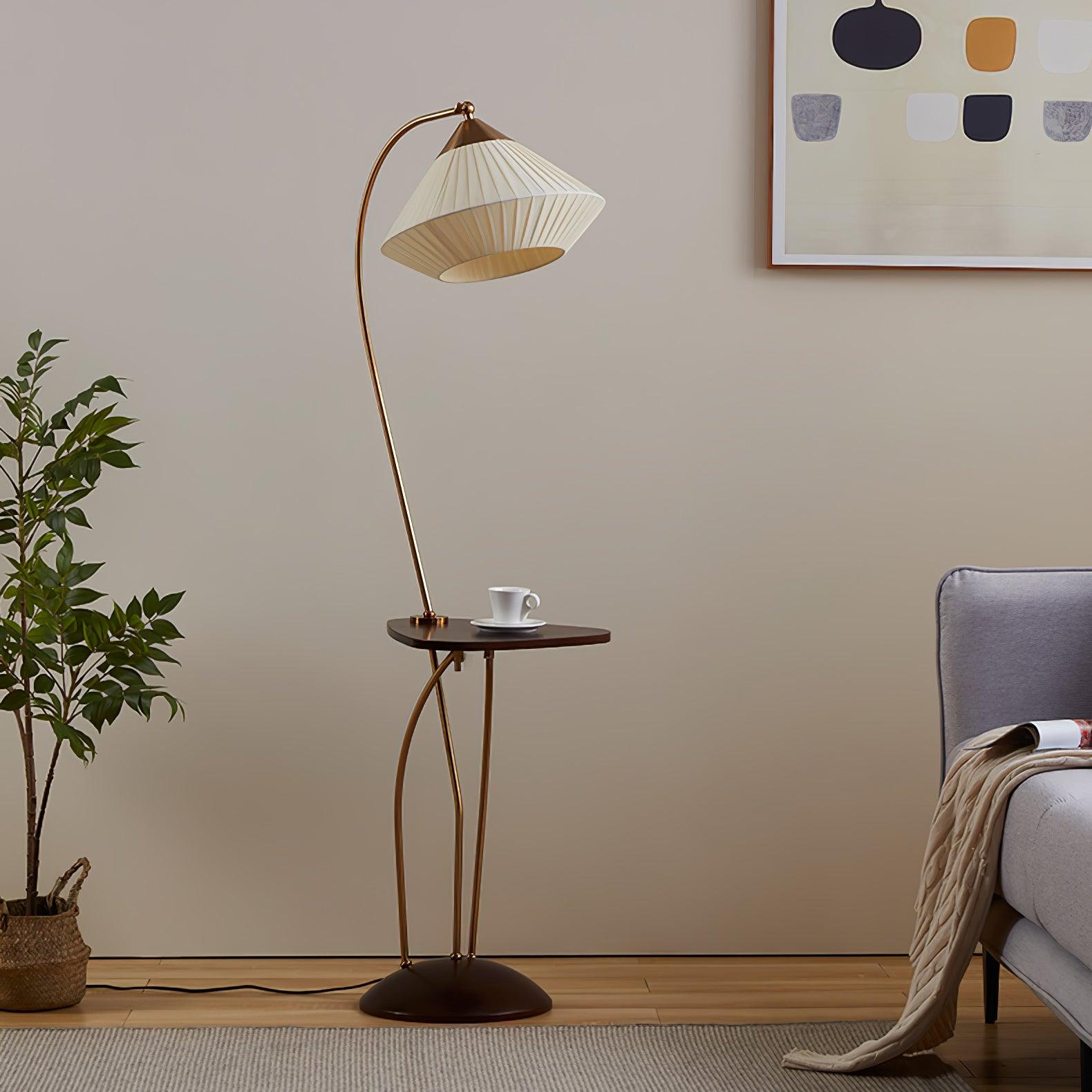 Raviq Fabric Vintage Floor Lamp