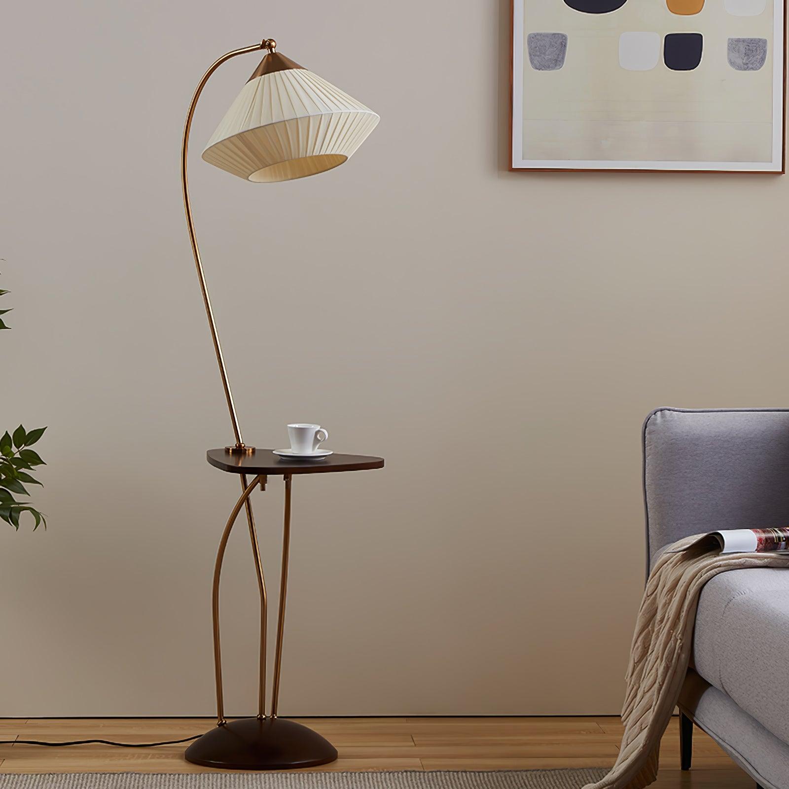 Raviq Fabric Vintage Floor Lamp