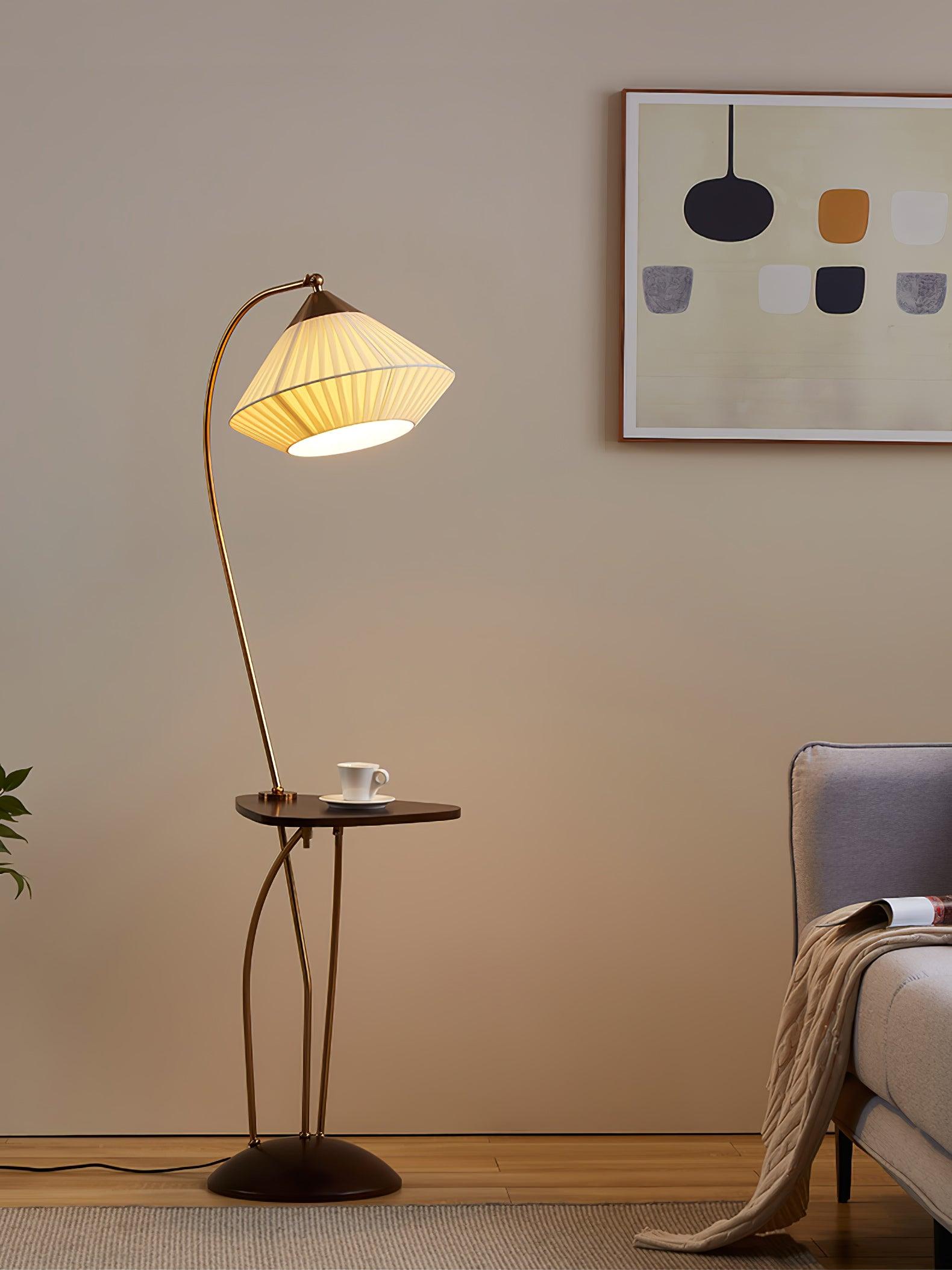 Raviq Fabric Vintage Floor Lamp