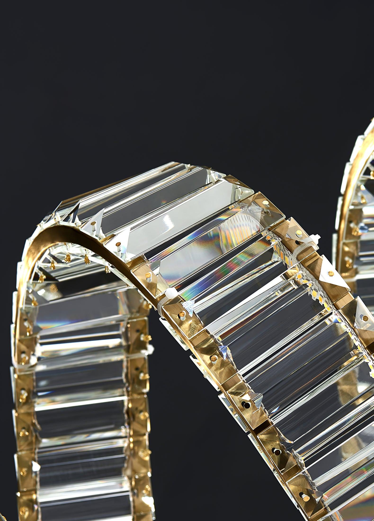 Luxielle Chandelier Curved LED Crystal Luxurious