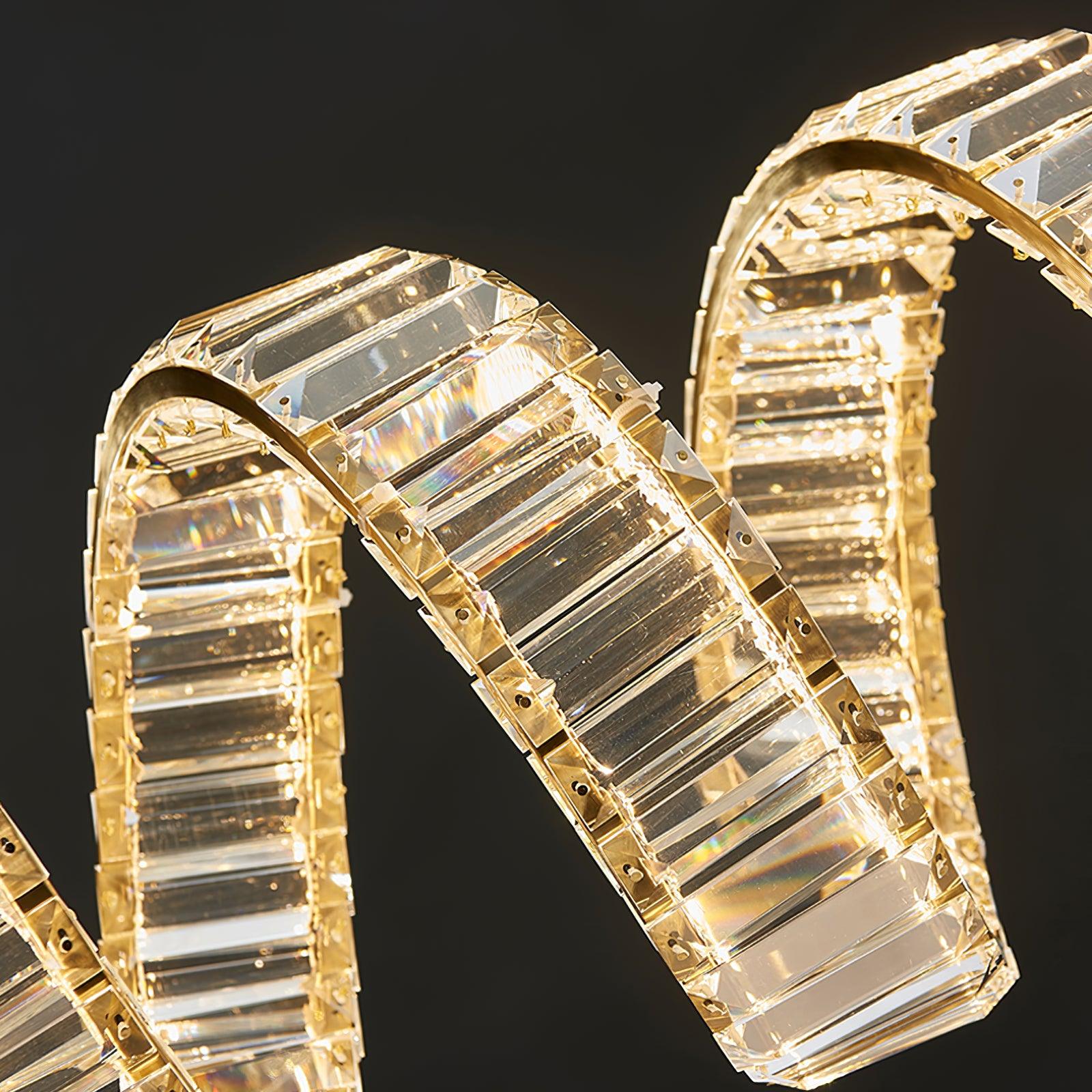 Luxielle Chandelier Curved LED Crystal Luxurious