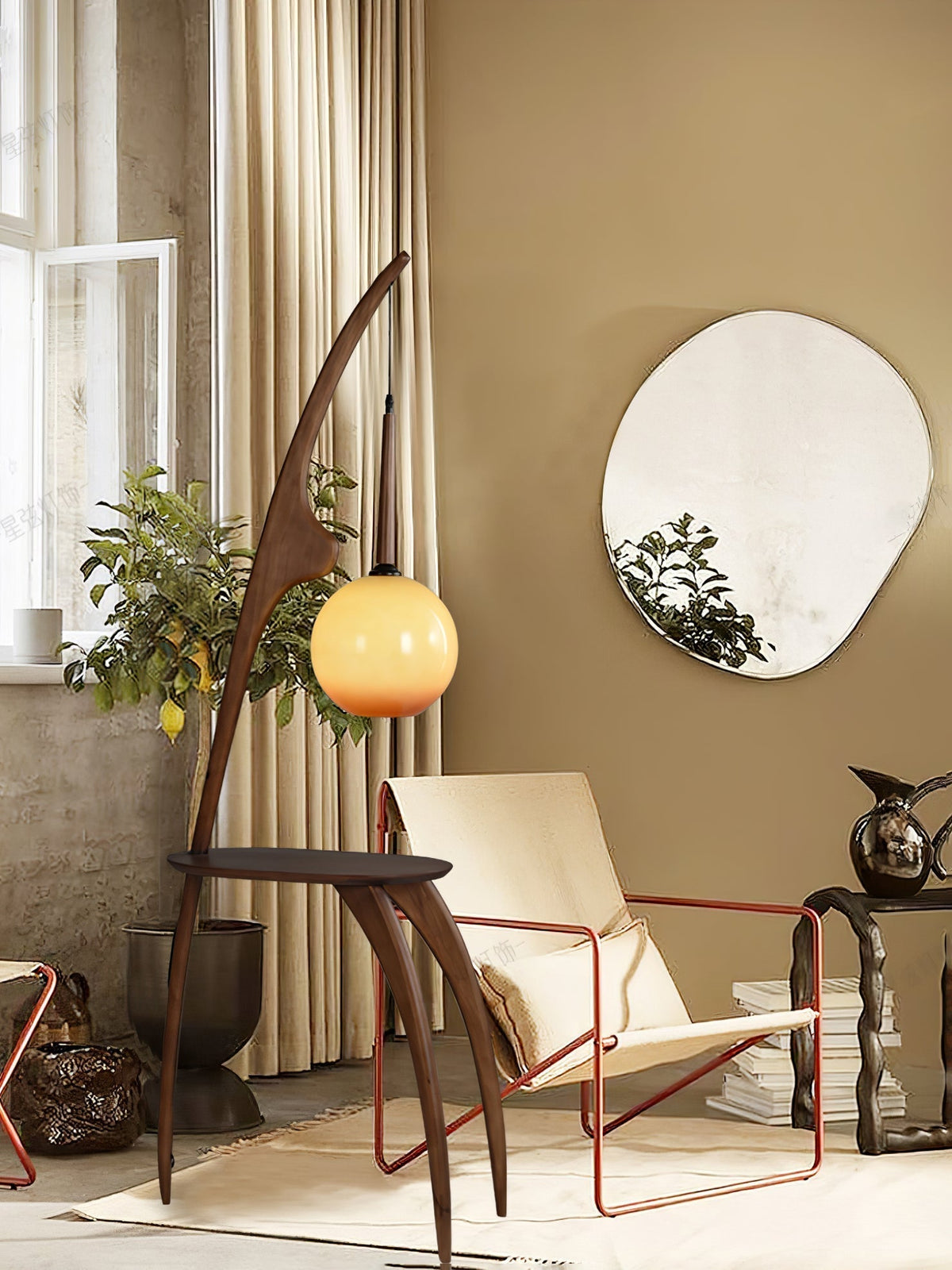 Selisora Curved Mantis Arm Floor Lamp