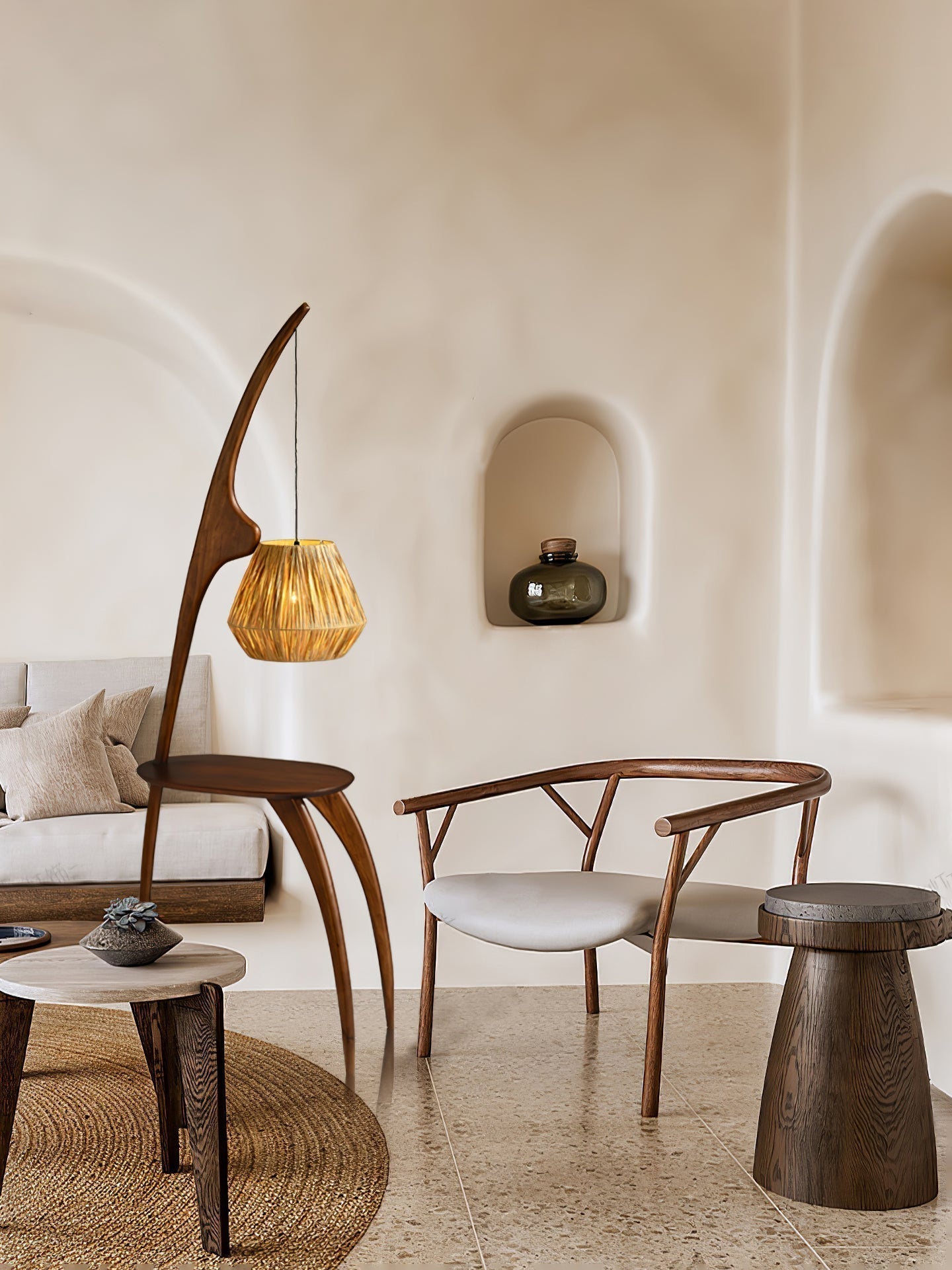 Selisora Curved Mantis Arm Floor Lamp