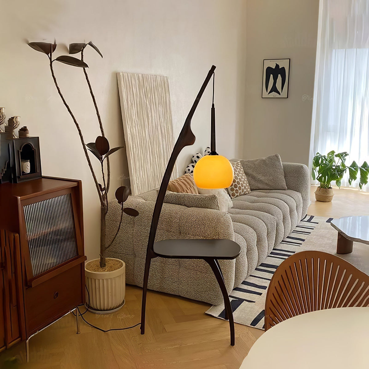 Selisora Curved Mantis Arm Floor Lamp