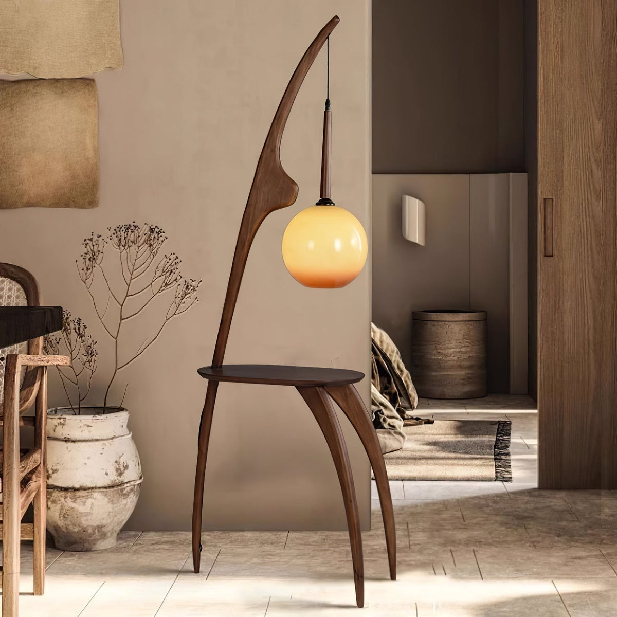 Selisora Curved Mantis Arm Floor Lamp