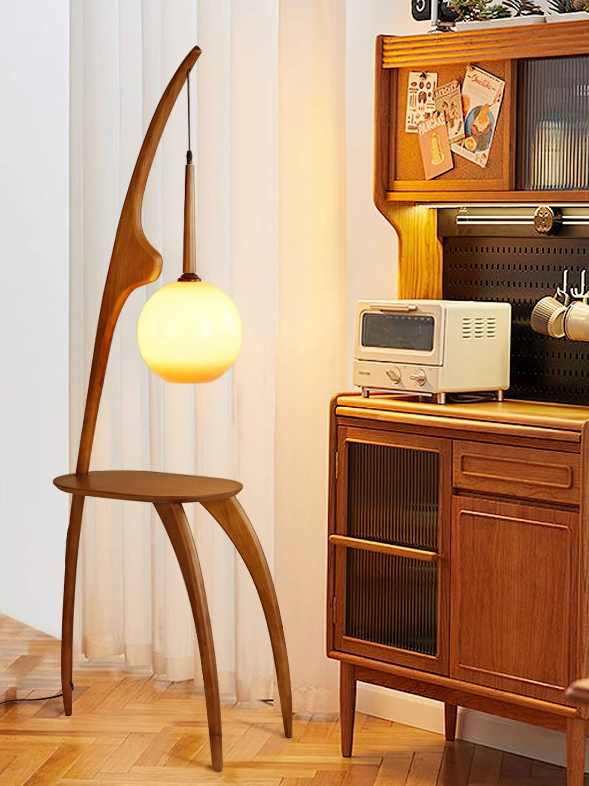 Selisora Curved Mantis Arm Floor Lamp