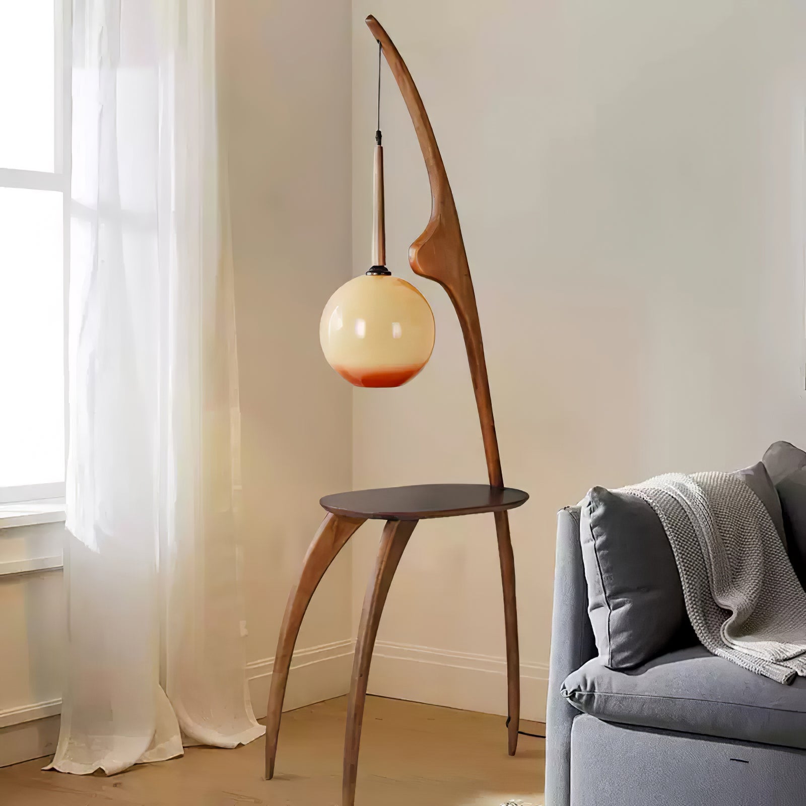 Selisora Curved Mantis Arm Floor Lamp