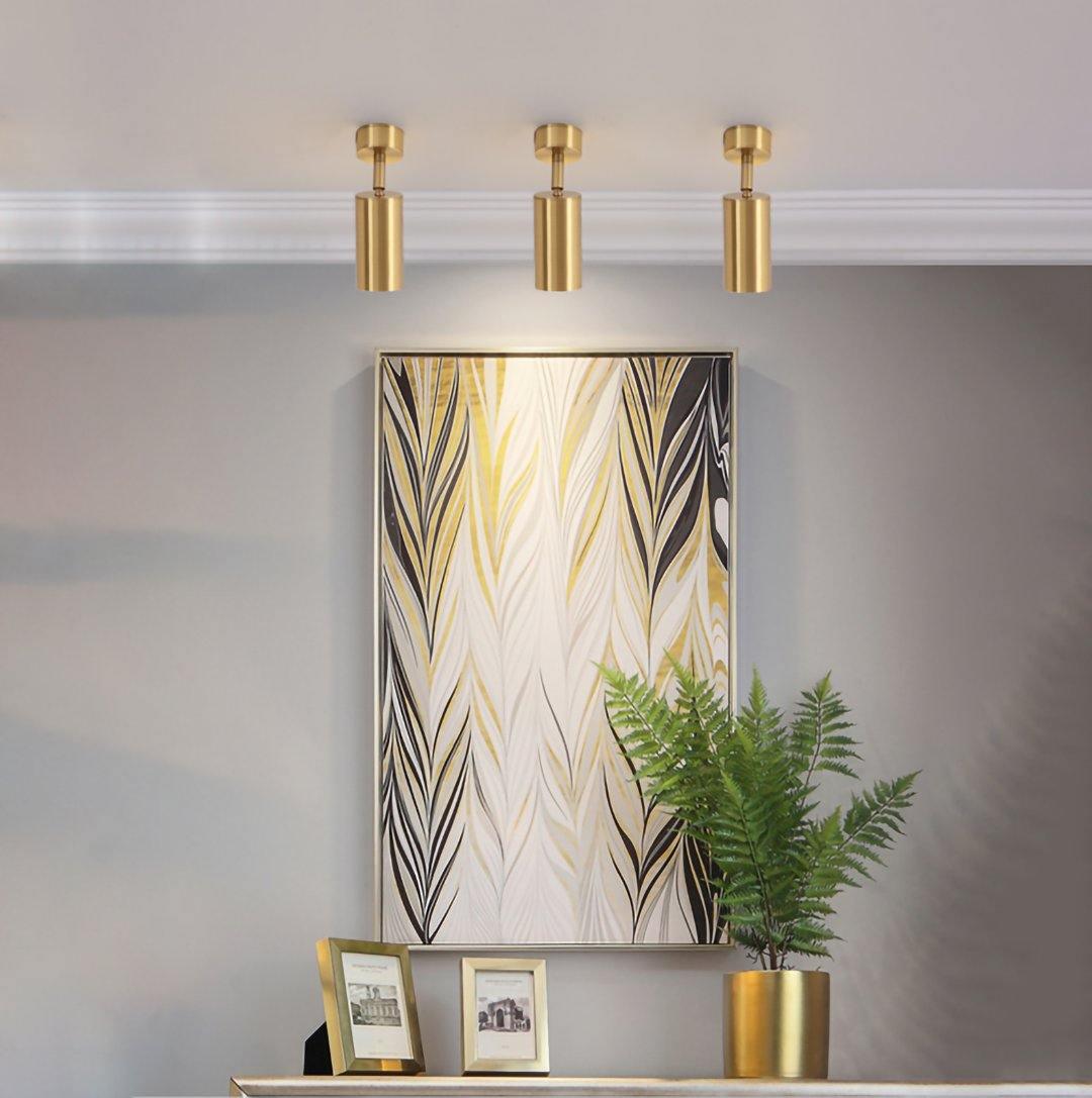 Ezveno Modern Minimalist Brass Ceiling Lamp