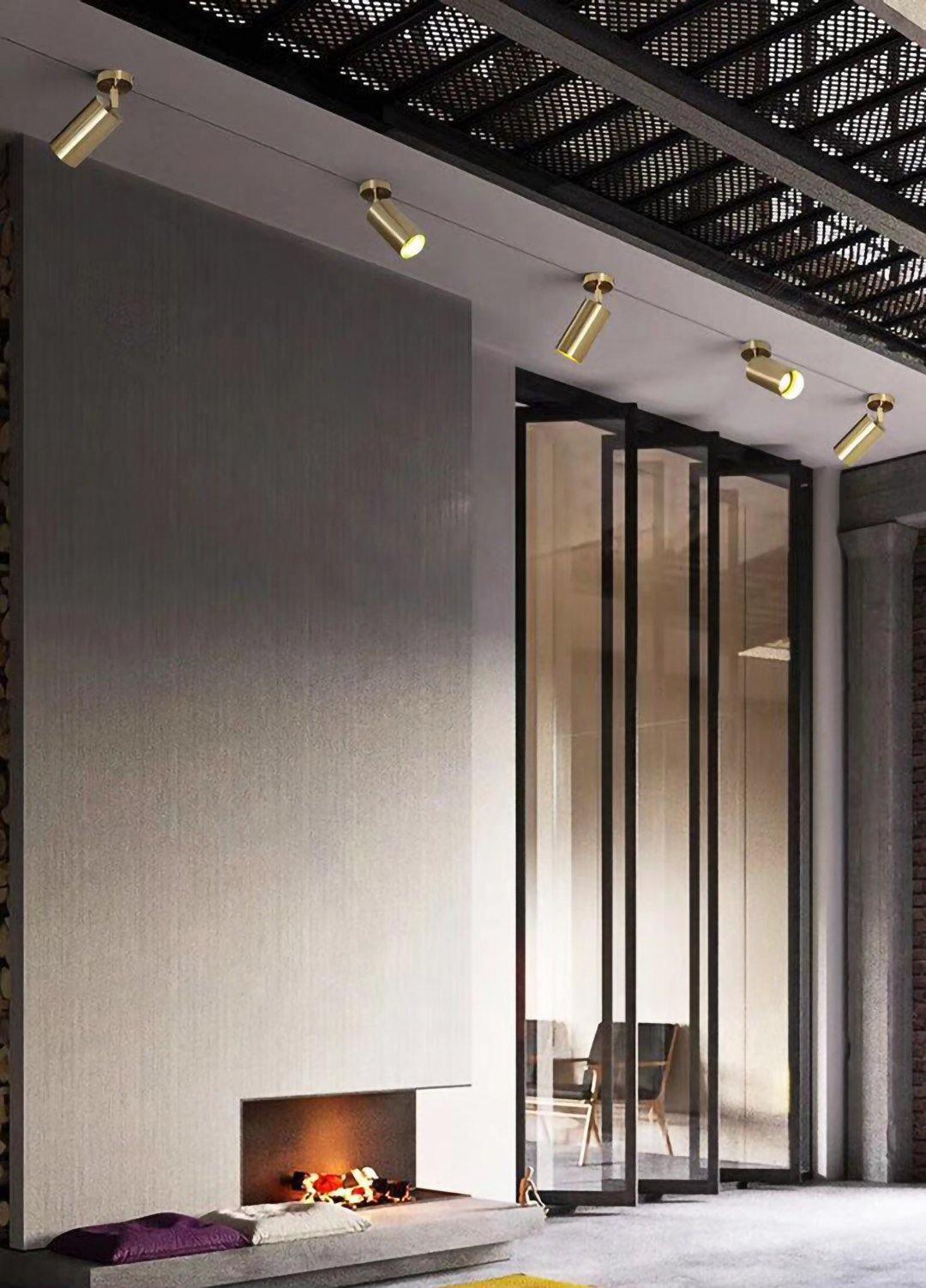 Ezveno Modern Minimalist Brass Ceiling Lamp