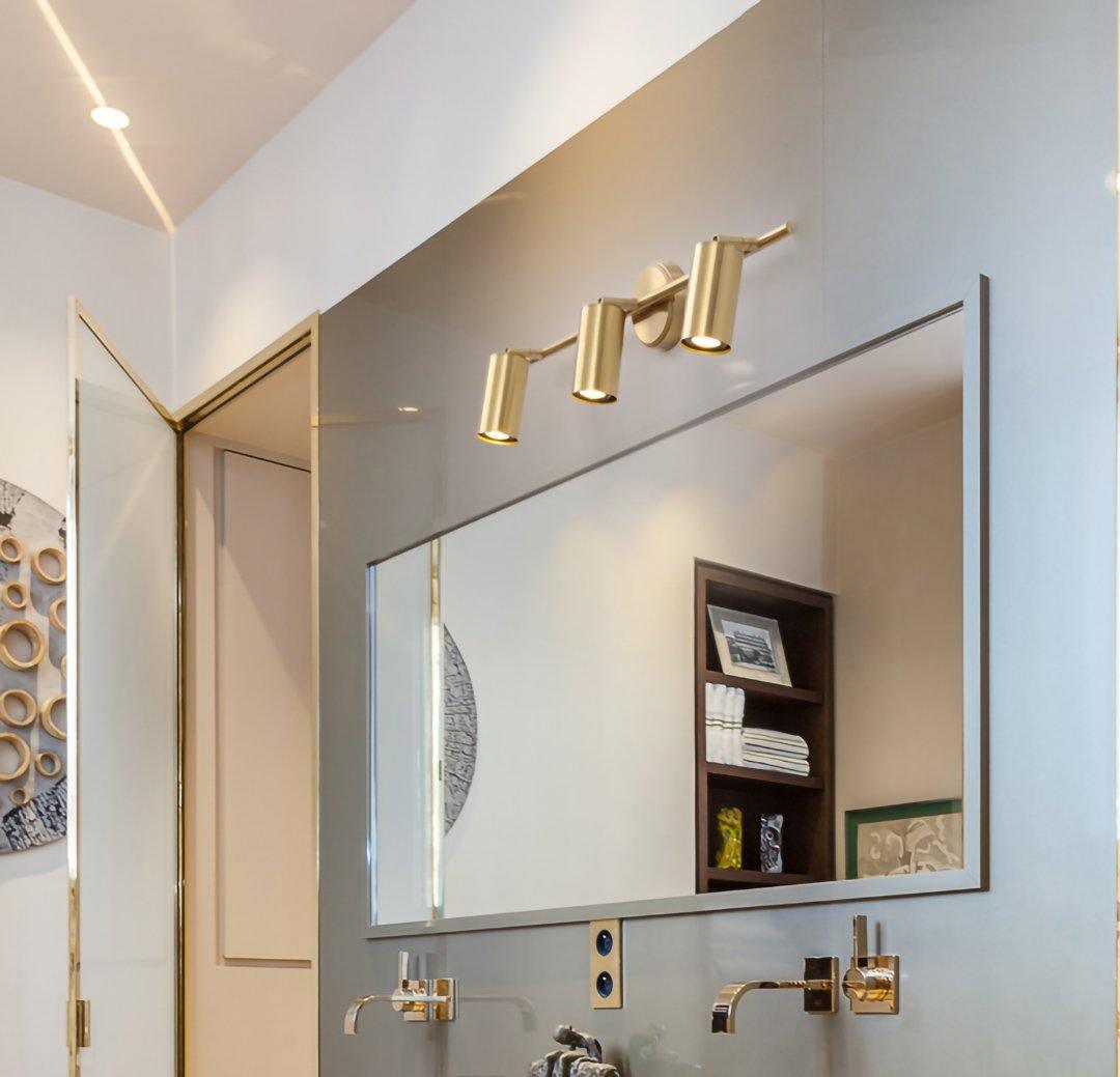 Grover Rotatable Brass Spotlight Wall Light